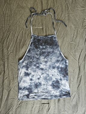 American Eagle Outfitters Blue Tie-Dye Halter Cami